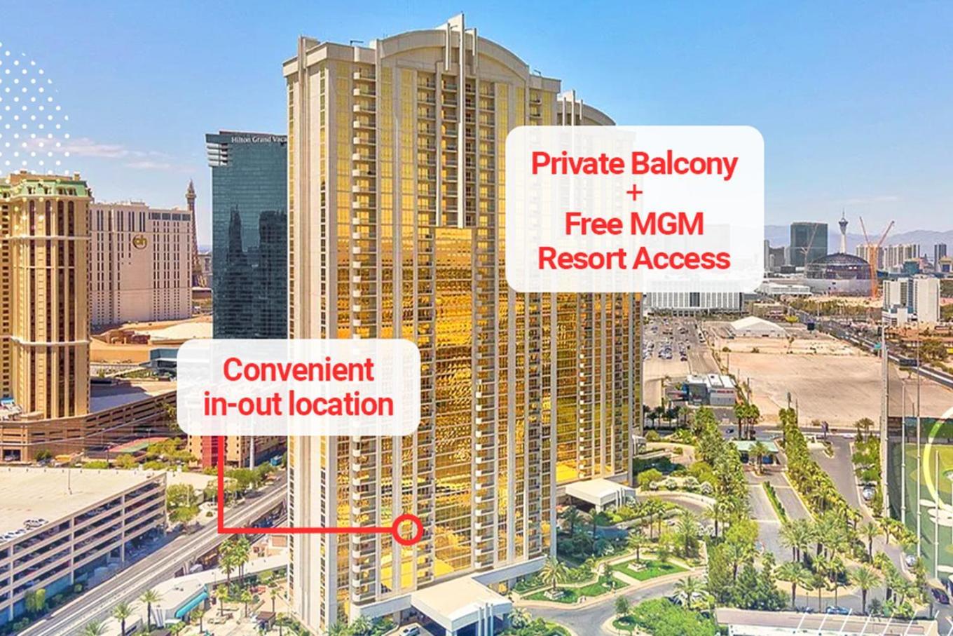 Lady Luck'S Vista - Private Balcony - Full Kitchen - Two Full Baths - Jetted Tub - Full Mgm Grand Resort Access W No Resort Fee At Mgm Signature Las Vegas Exterior photo